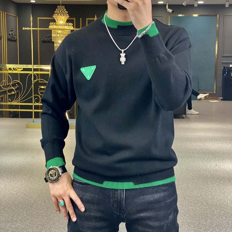 Autumn Winter Casual Men's Sweater Long Sleeve Slim Knitted Pullovers