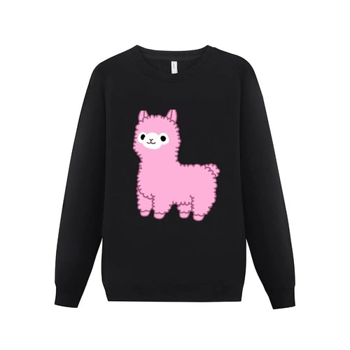 New Pink Alpaca Sweatshirt men clothing clothes for men men's autumn